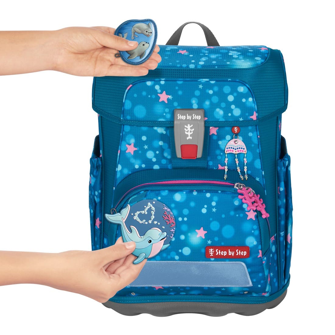 Step by Step Schulranzen-Set CLOUD Dolphin Azur 2027