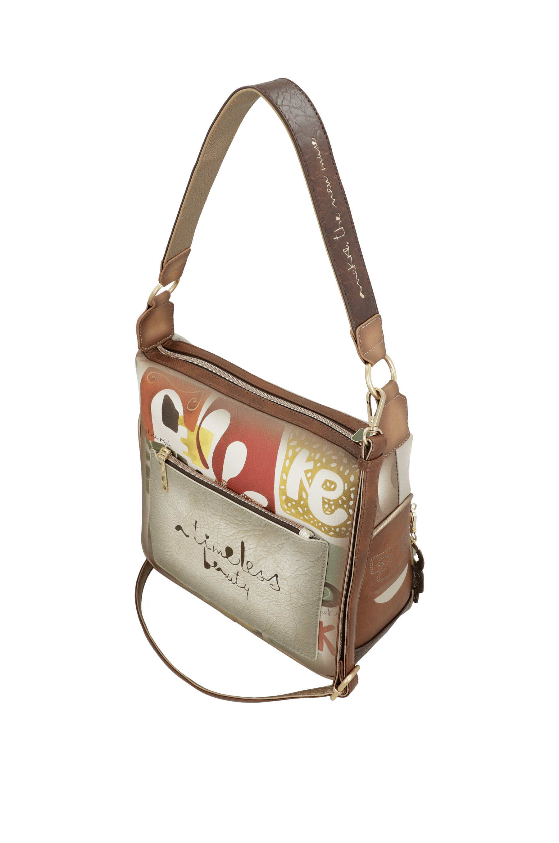 Anekke Schultertasche mit Umhängeriemen Muse