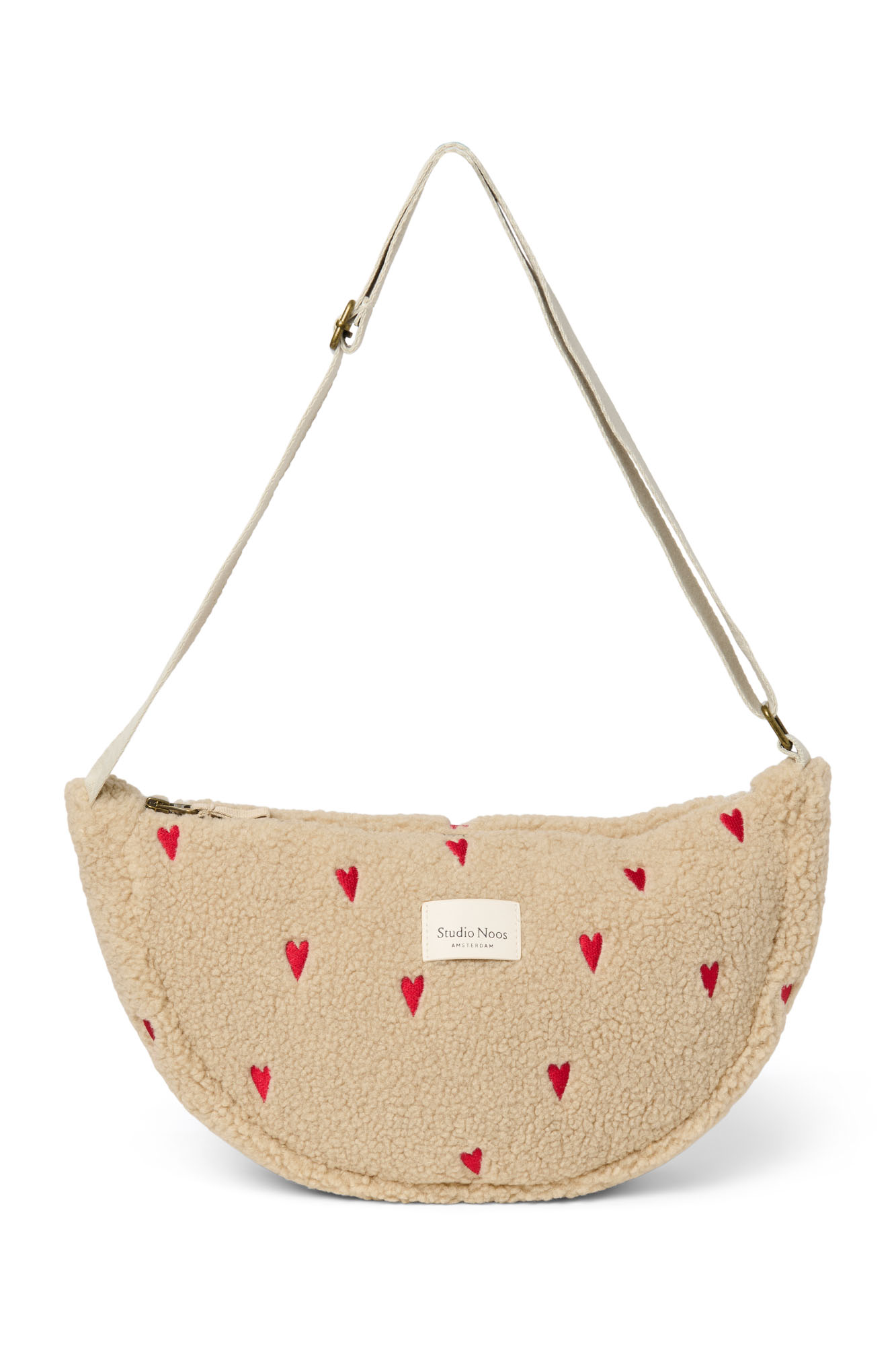 Studio Noos Teddy Adult Fanny Pack Ecru Hearts