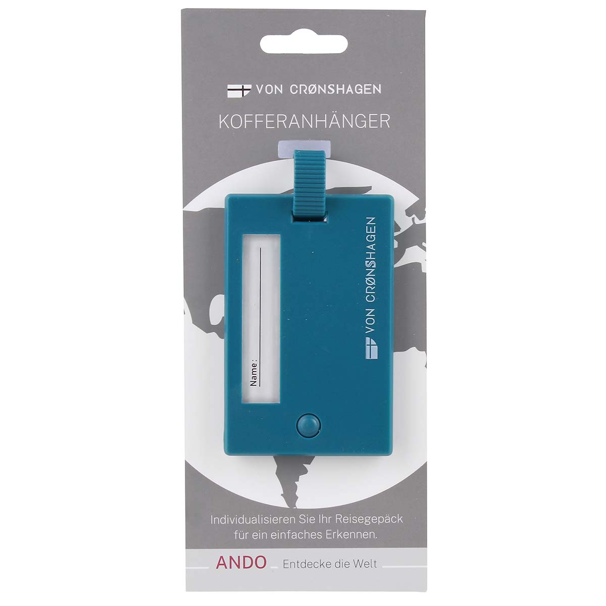 von Cronshagen Kofferanhänger mit Sichtfenster petrol von Cronshagen Kofferanhänger mit Sichtfenster petrol