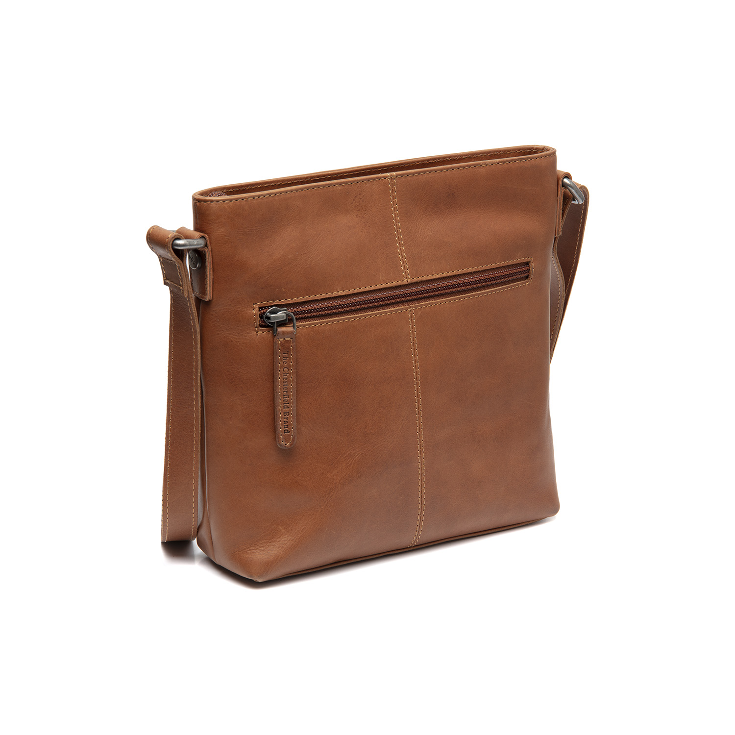 Chesterfield Leder Umhängetasche Navene cognac