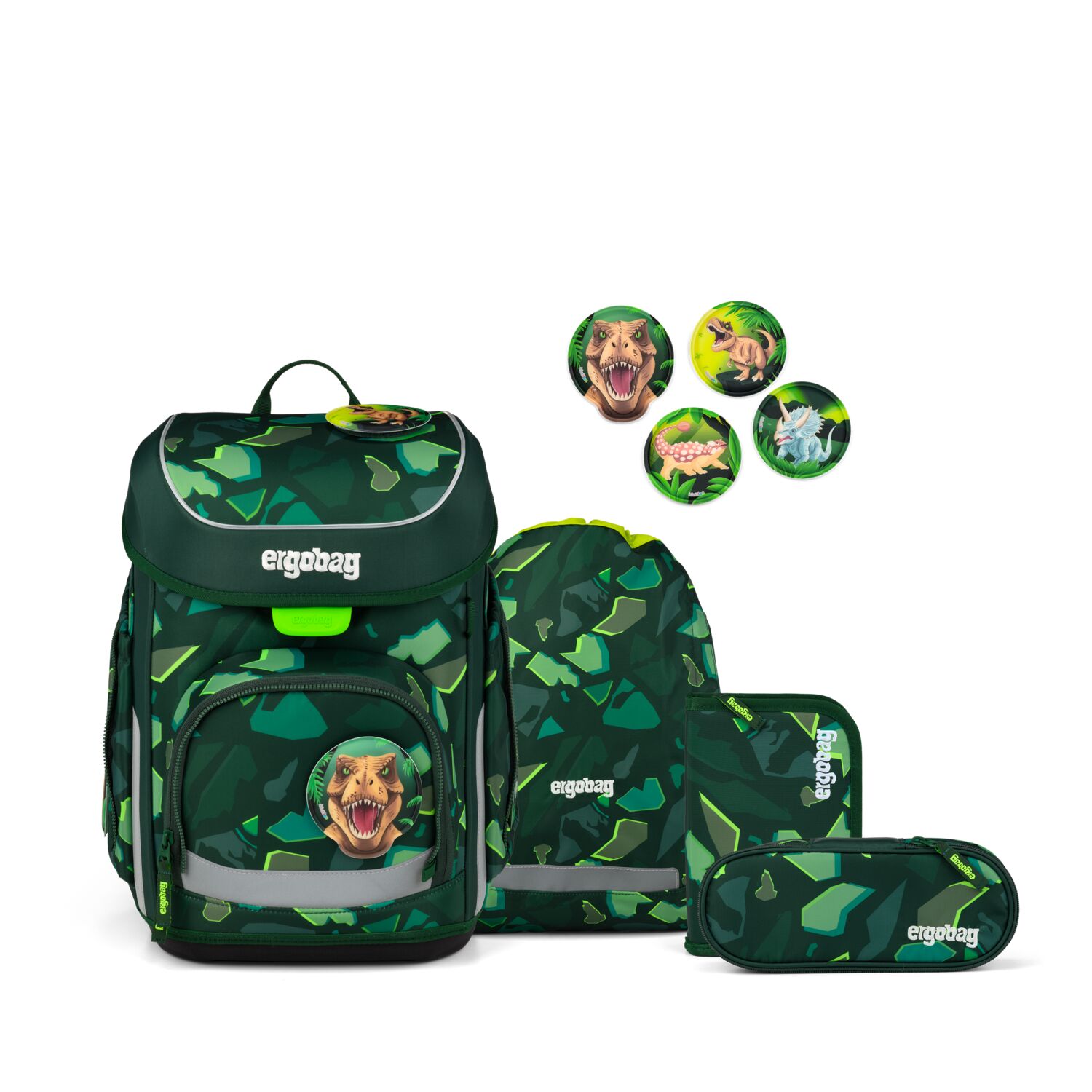 Ergobag Schulranzen-Set Cubo DinosauriBär 2027