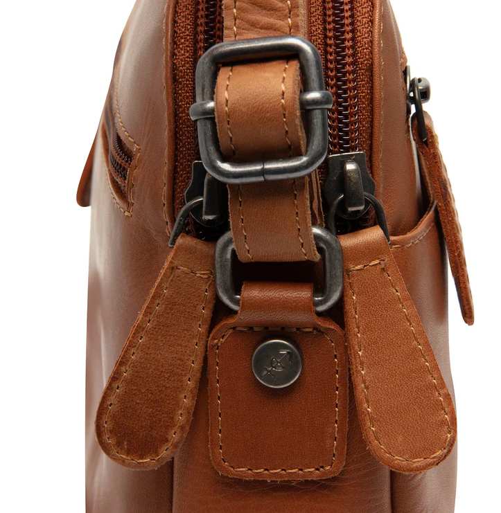 Chesterfield Leder Umhängetasche Vionne cognac