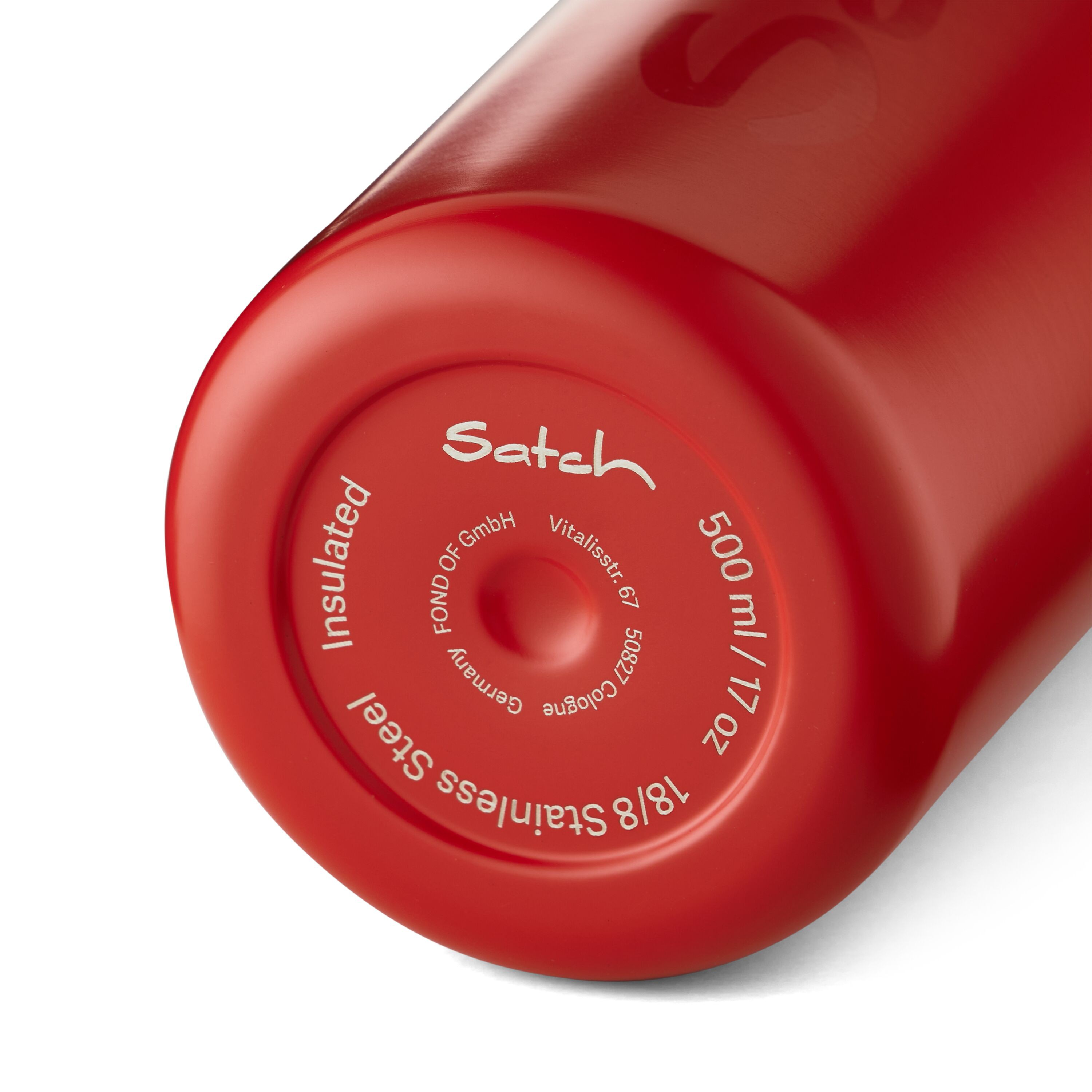Satch 0,5 Trinkflasche Edelstahl red Satch 0,5 Trinkflasche Edelstahl red