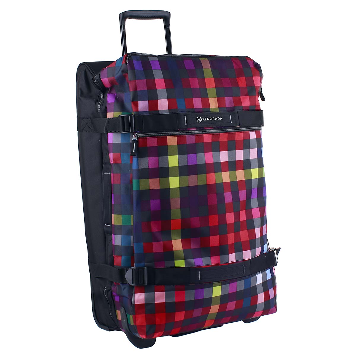 Reisetasche mit Rollen Rainbow multicolor-check L