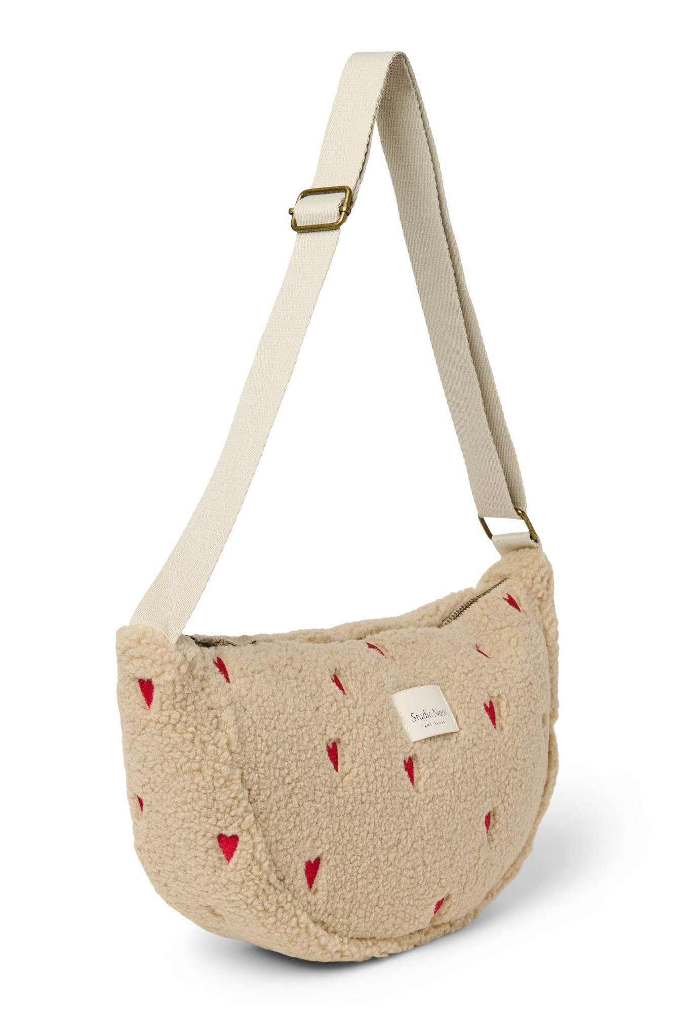 Studio Noos Teddy Adult Fanny Pack Ecru Hearts