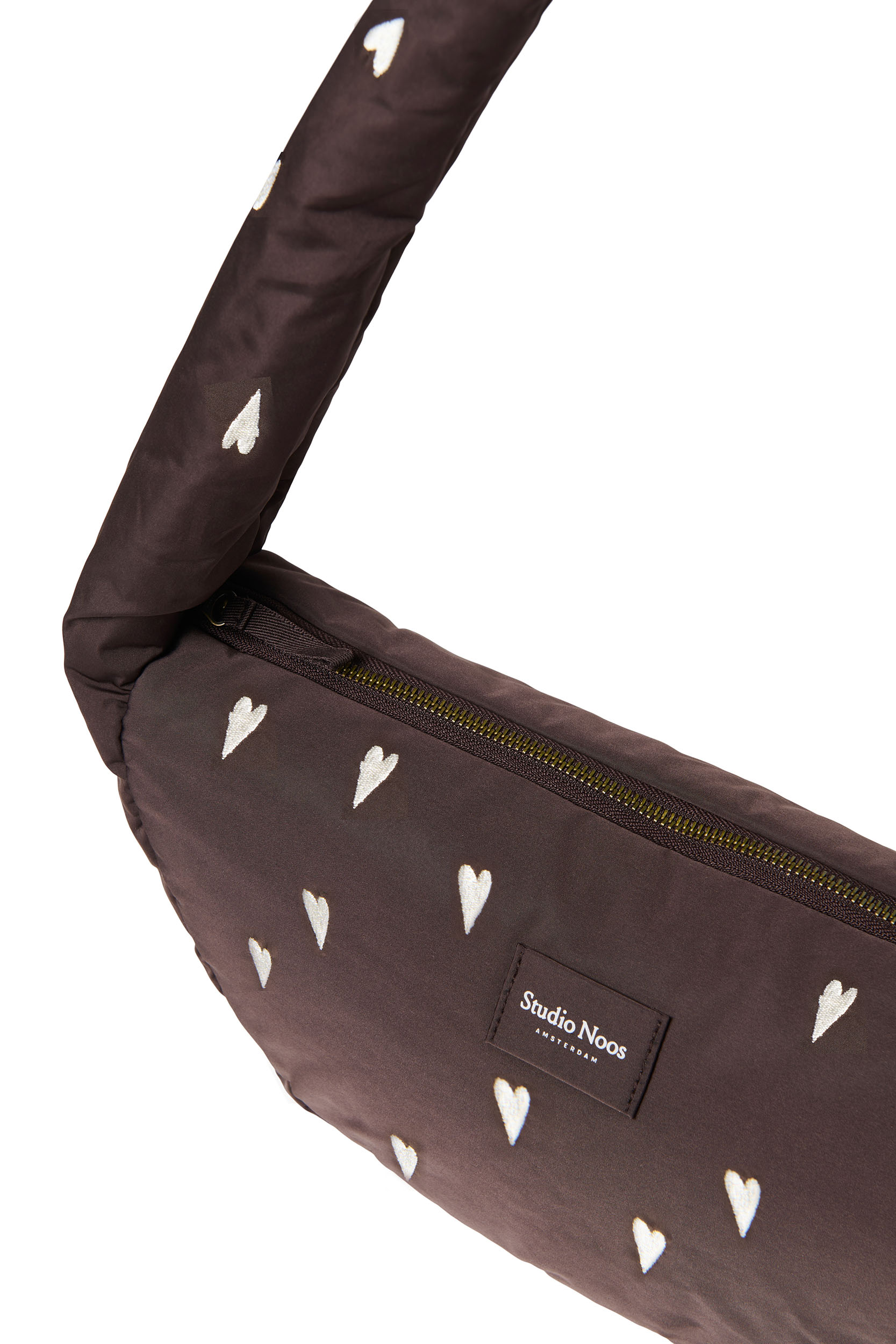 Studio Noos Puffy Mini Crossbody Bag Brown Hearts