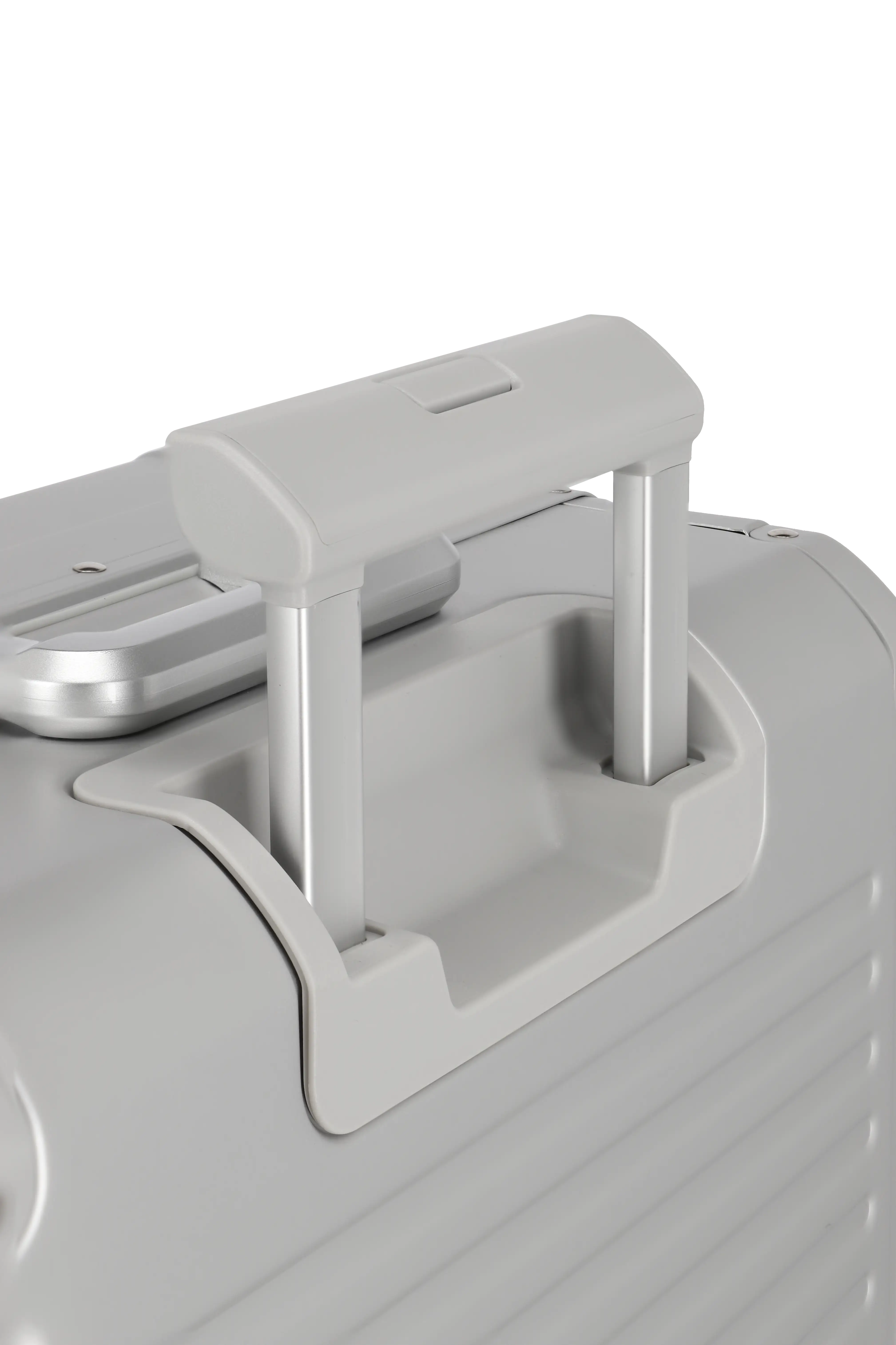 Travelite Next Aluminium Trolley 55cm + Vortasche silber 