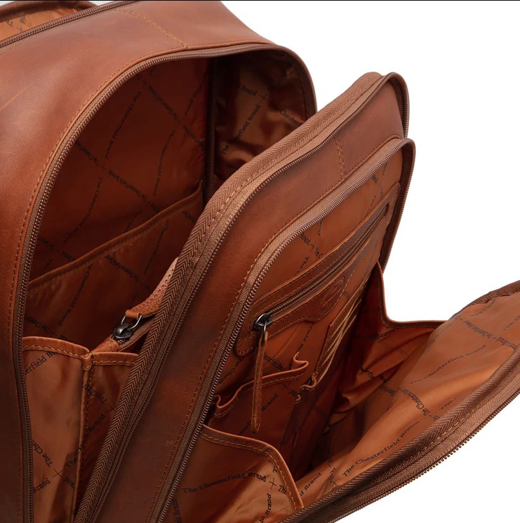 Chesterfield Laptoprucksack Detroit Cognac