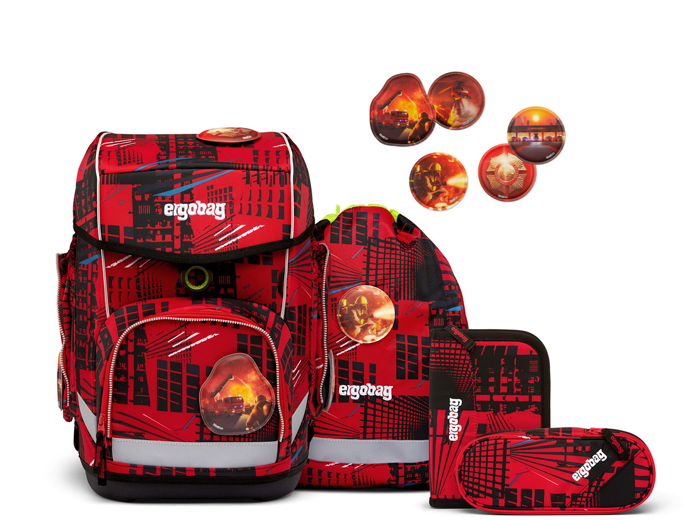 Ergobag Schulranzen-Set Cubo AlarmBärreitschaft 2024