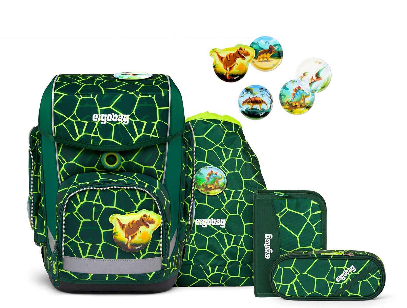 Ergobag Schulranzen-Set Cubo BärRex 