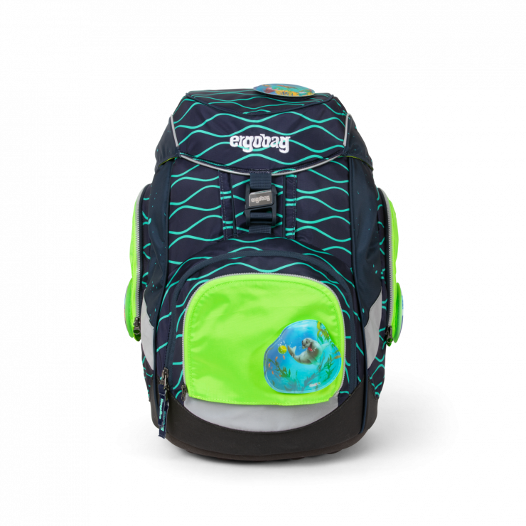 Ergobag Pack Cubo Cubo Light Wide Sicherheits Zip-Set Grün 3-teilig