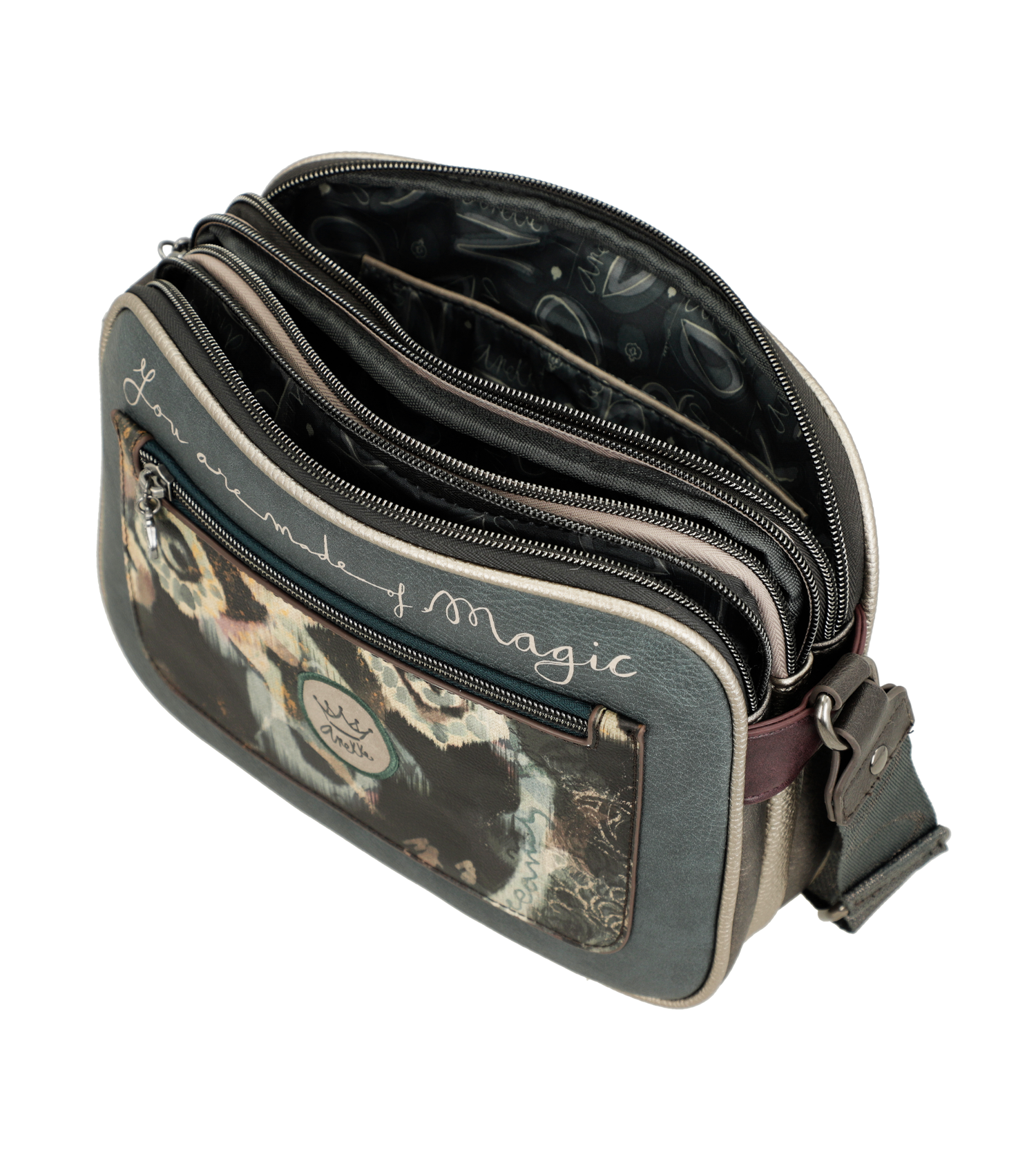 Anekke Umhängetasche mit 3 Fächern Real