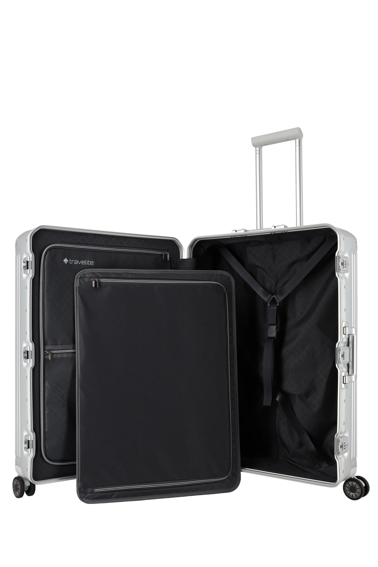 Travelite Next 2.0 Aluminium Trolley 77cm silber