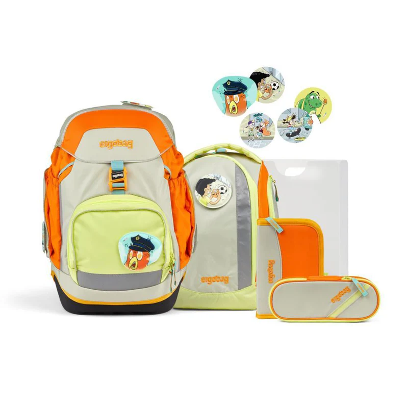 Ergobag Schulranzen-Set Pack Stadtbärwohnbär