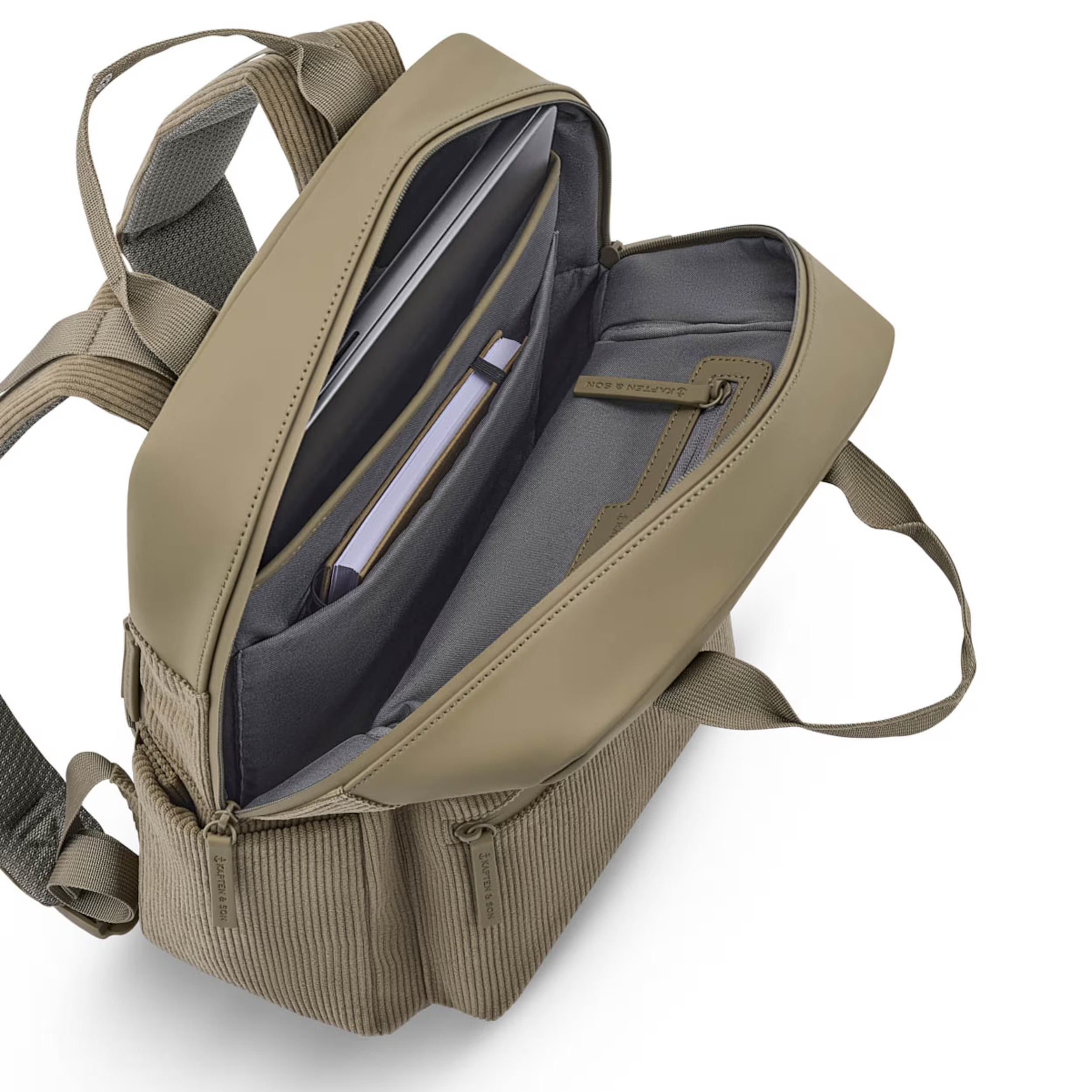 Kapten & Son Rucksack Bergen Pro Cord dusty khaki