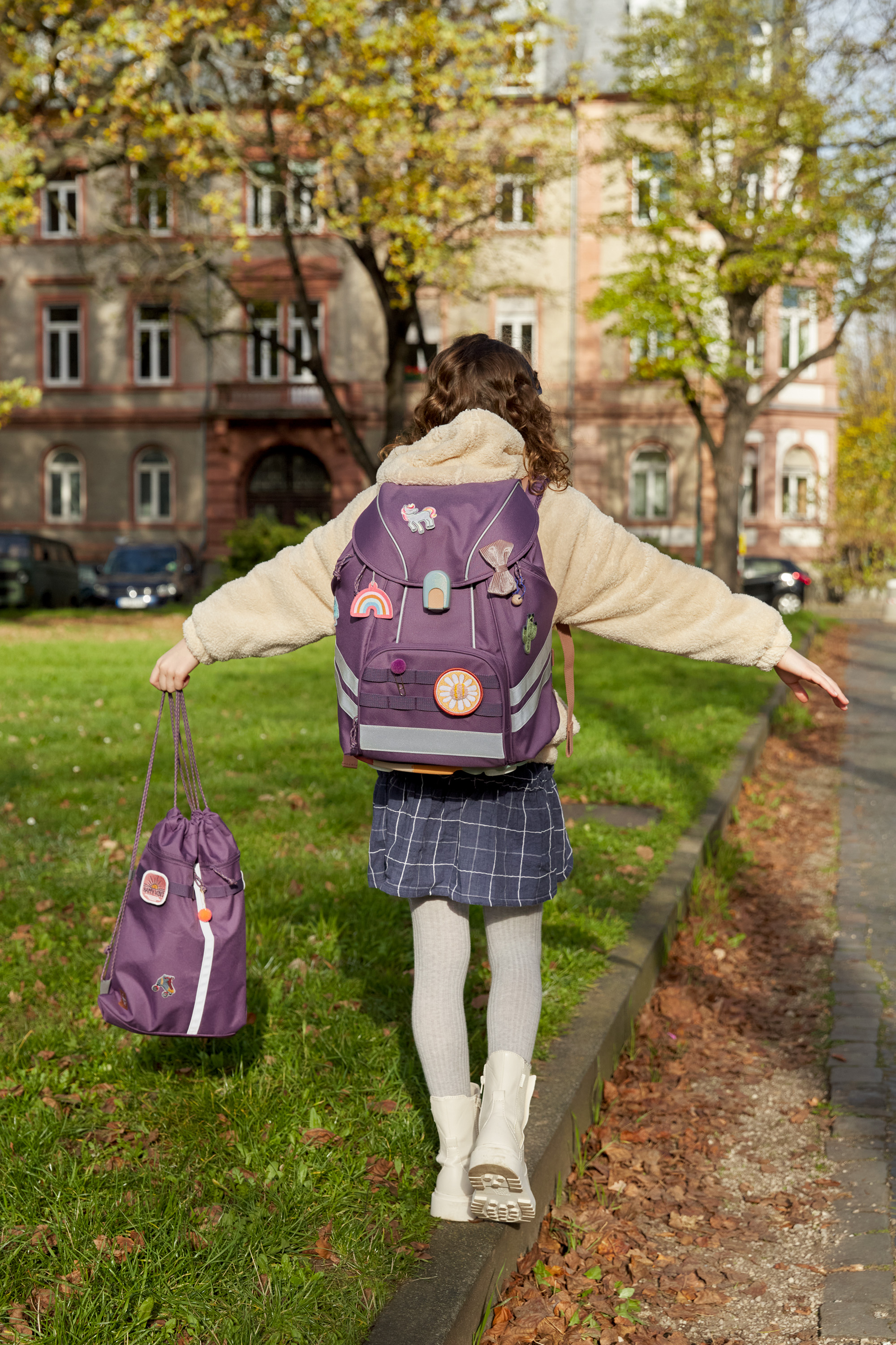 Lässig Schulranzen Set 7-teilig Flexy-Unique purple