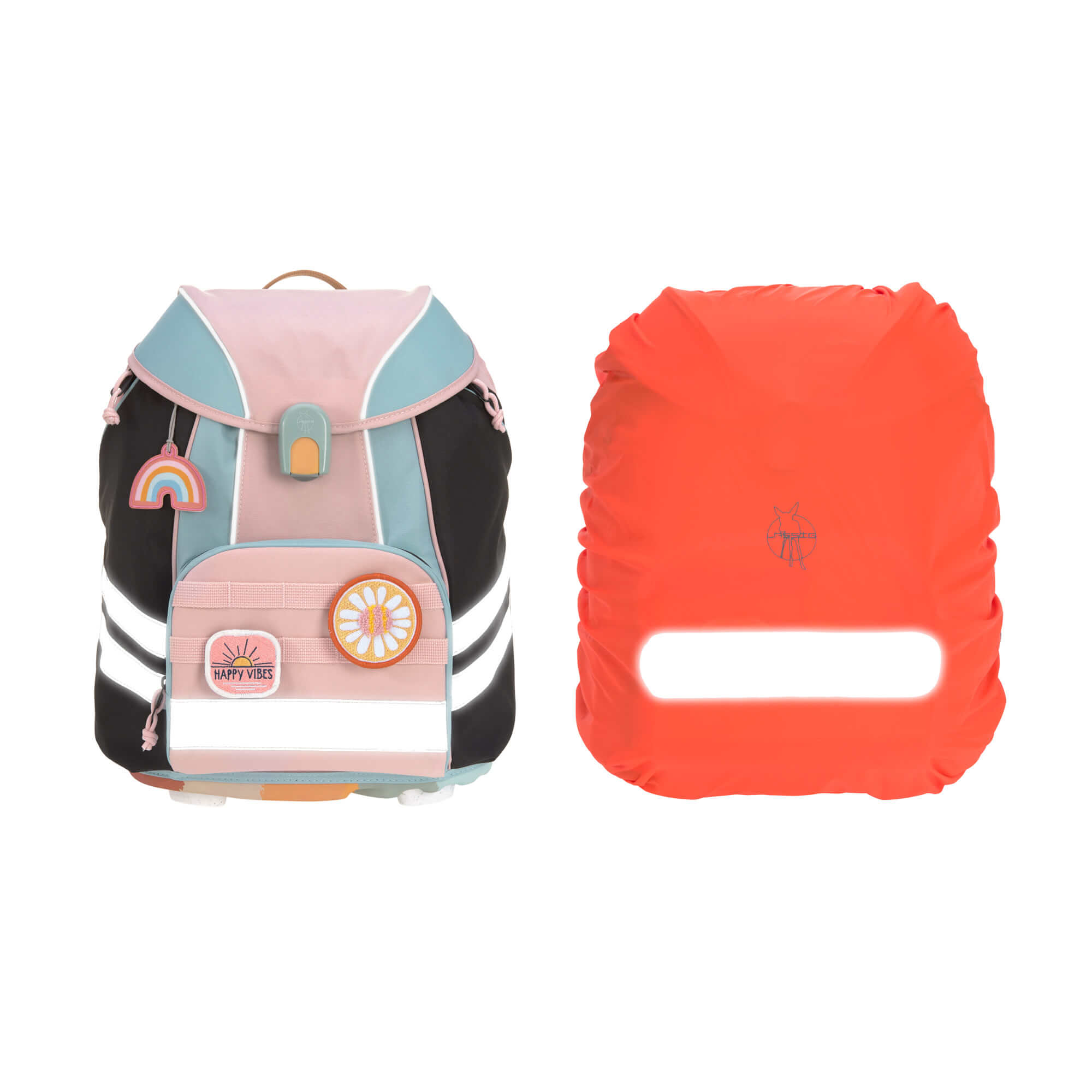 Lässig Schulranzen Set 7-teilig Flexy-Unique rose-blue-black