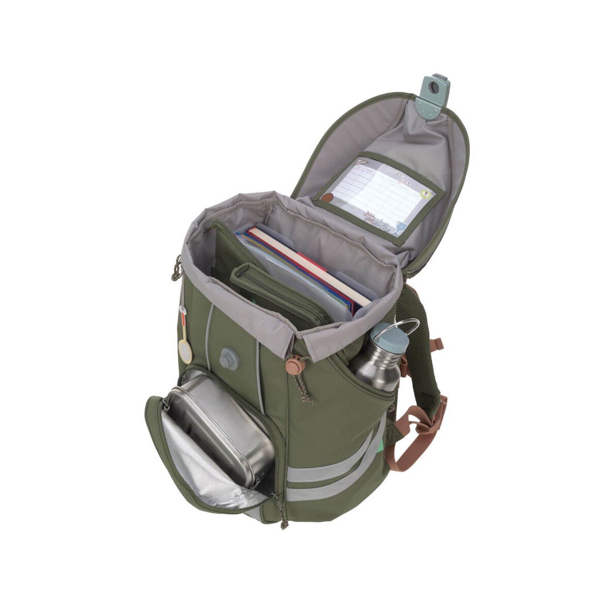 Lässig Schulranzen Set 7-teilig Flexy-Unique olive
