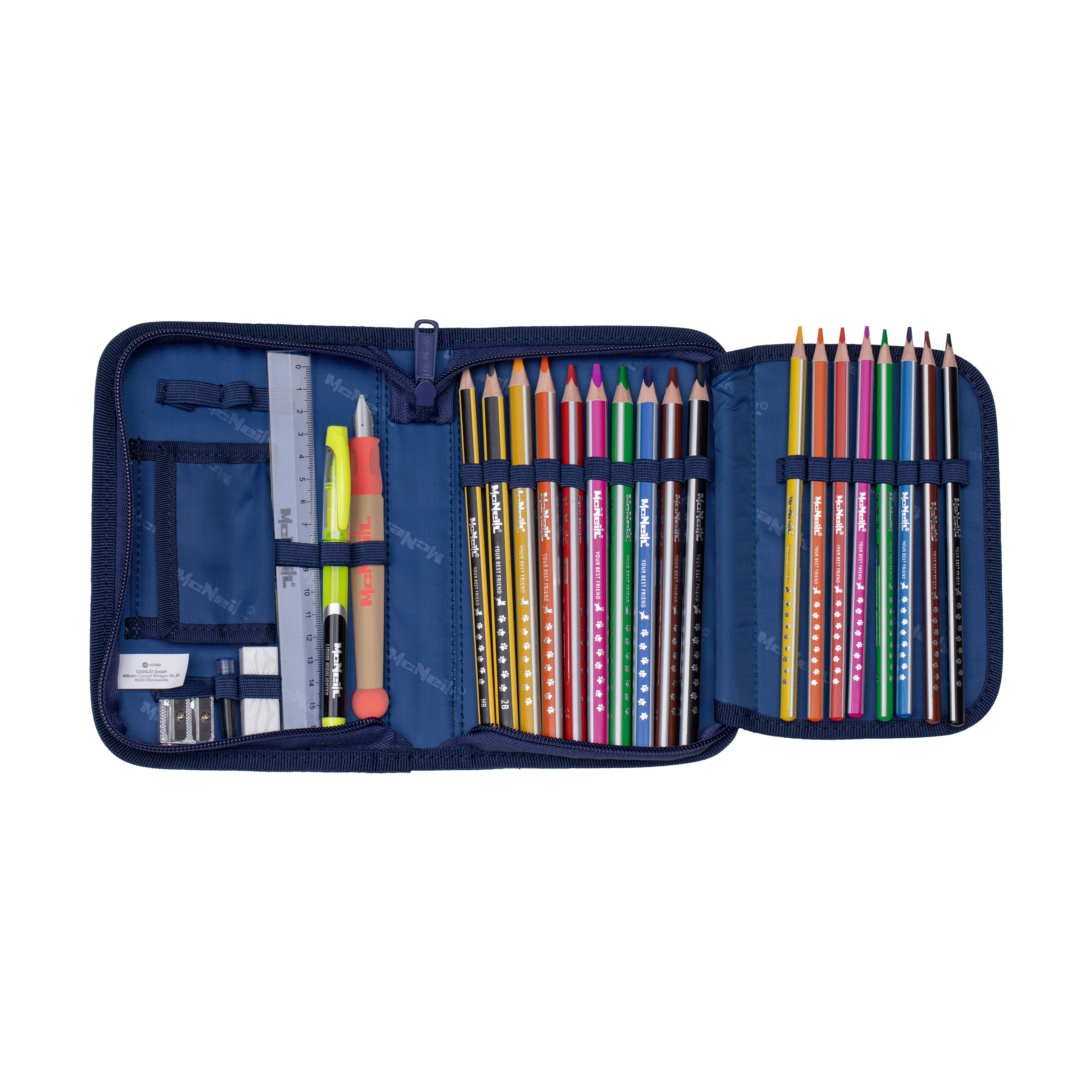 McNeill Schulranzen-Set Primo Roses 9-teilig 