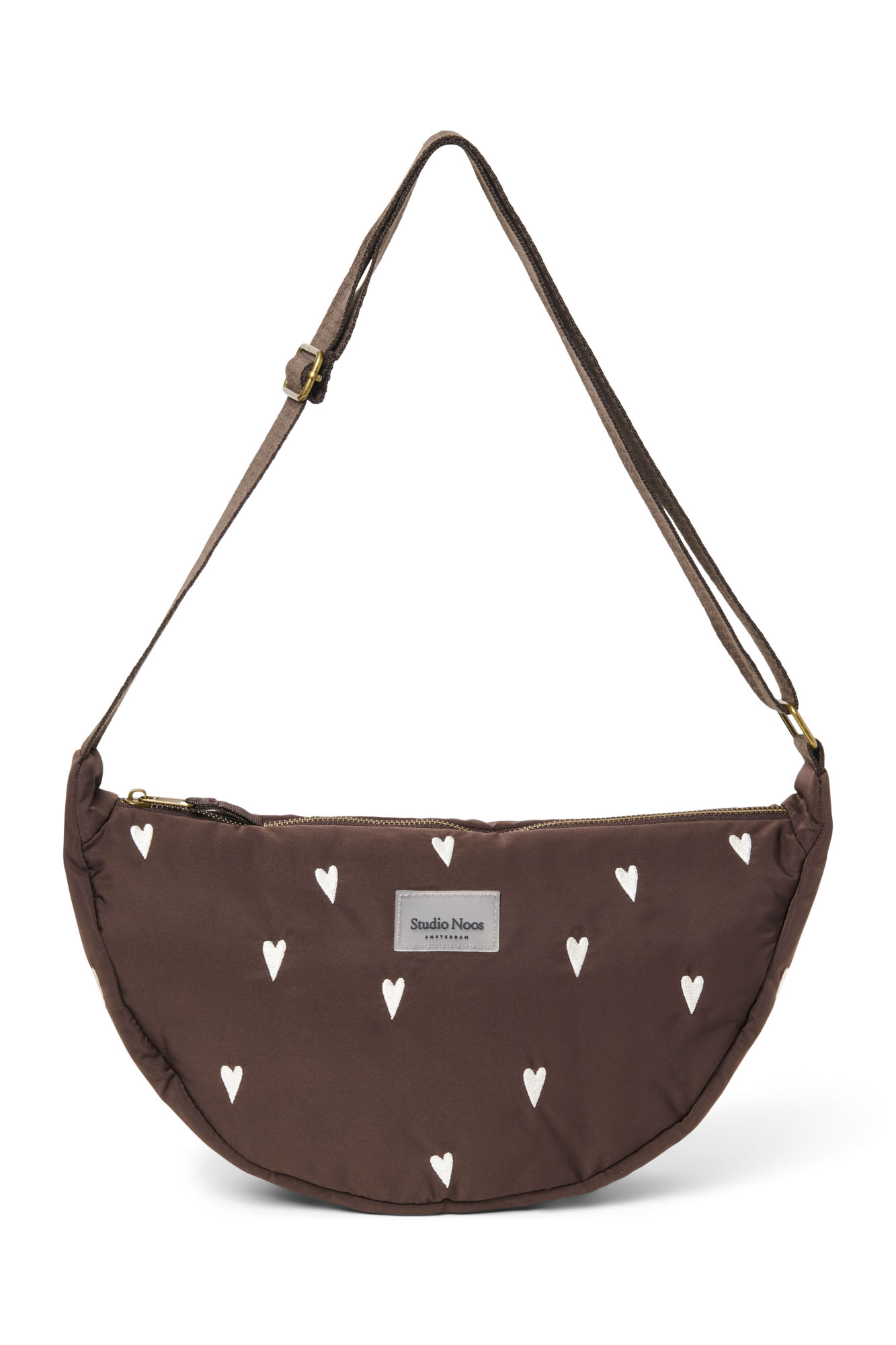 Studio Noos Puffy Adult Fanny Pack Brown Hearts