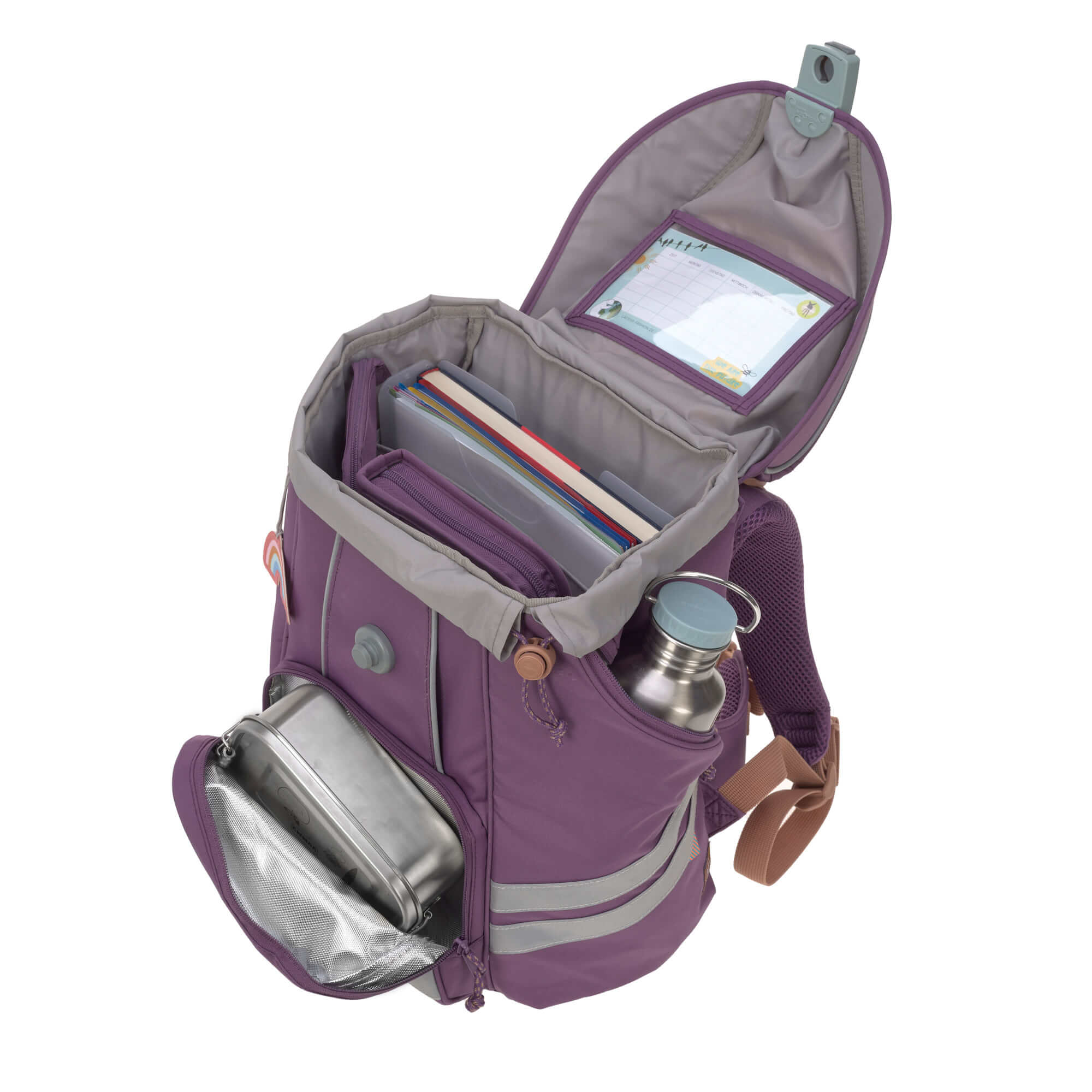 Lässig Schulranzen Set 7-teilig Flexy-Unique purple