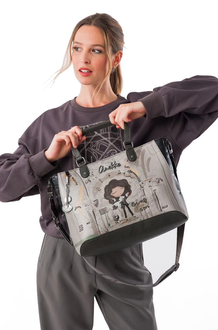 Anekke Quadratische Tasche mit kurzem Griff und Umhängeriemen Orchestra
