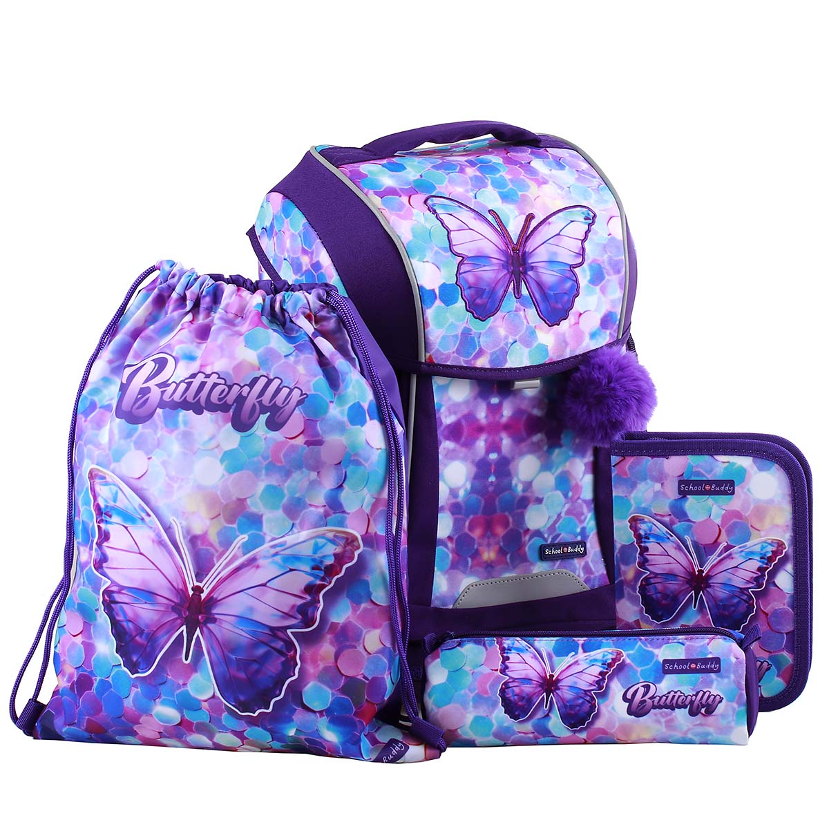 School Buddy Schulranzen-Set Butterfly 2
