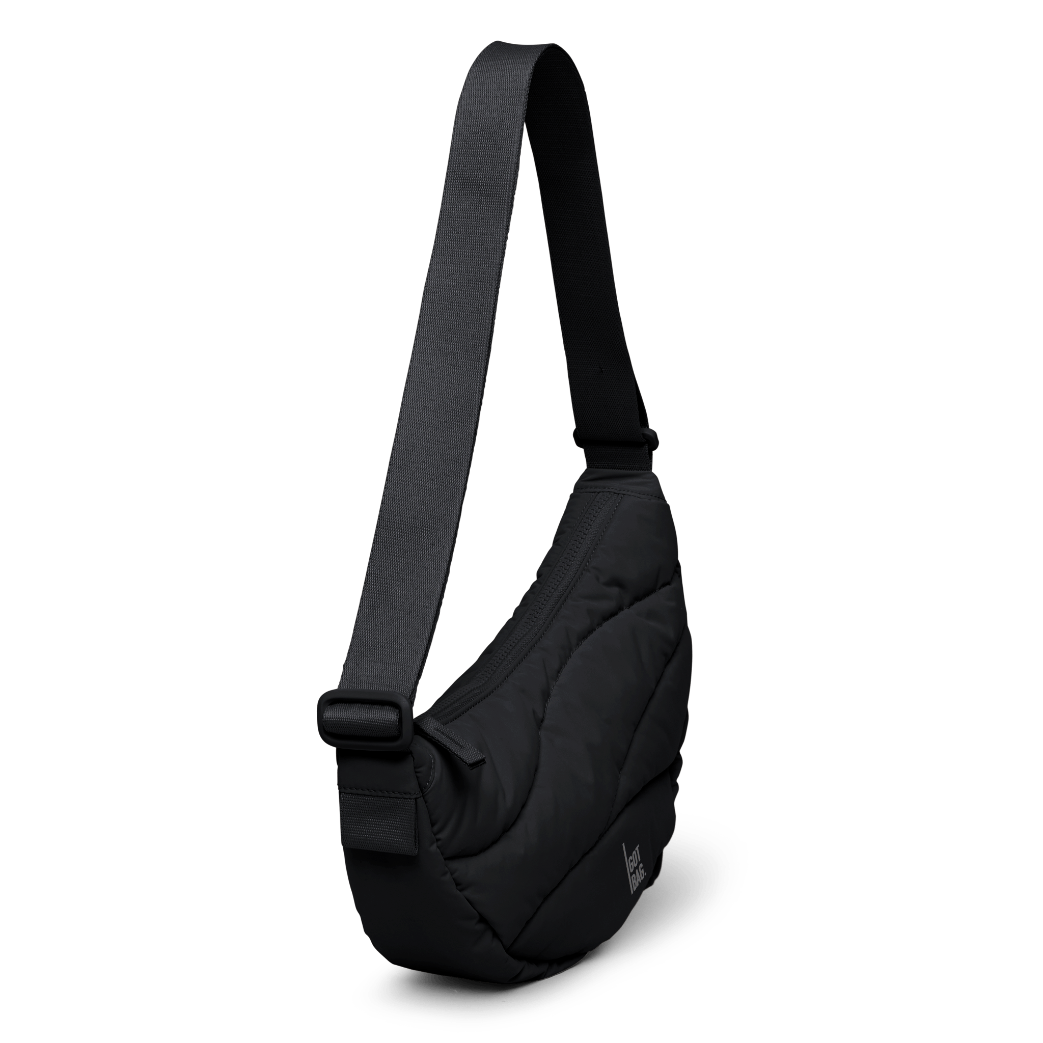 GOT BAG Wavy Puffer Moon Bag black
