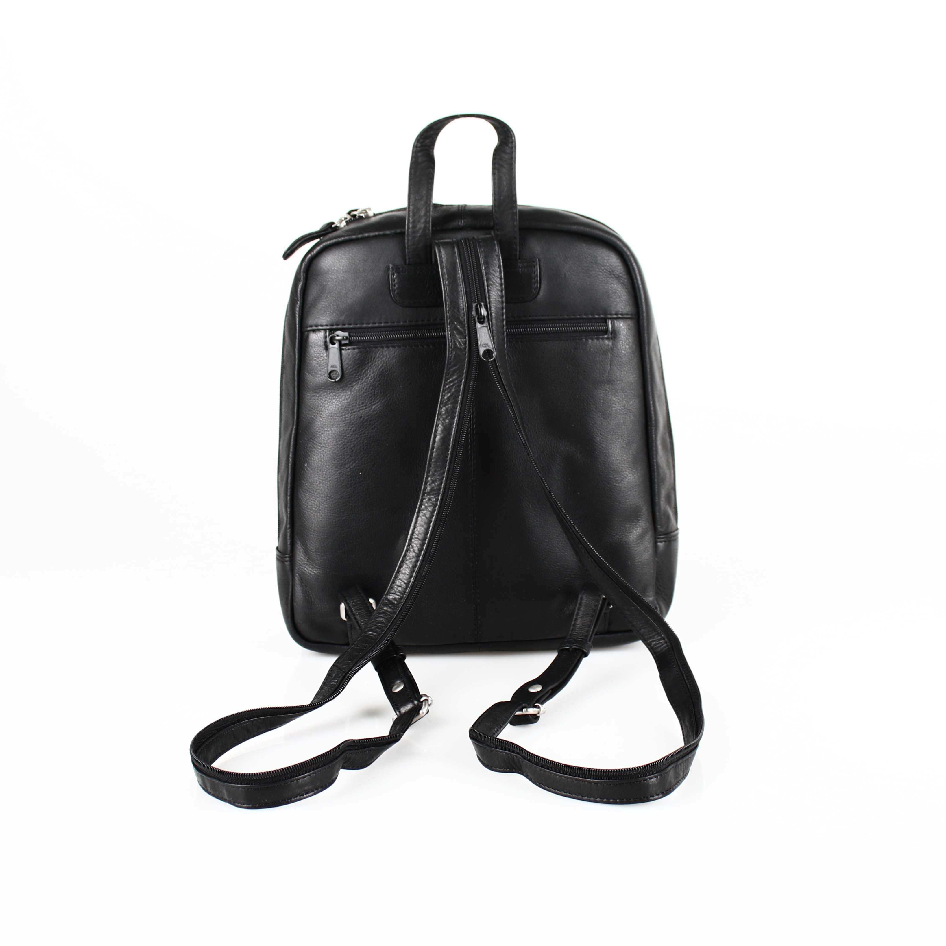 Maestro Leder City Rucksack schwarz