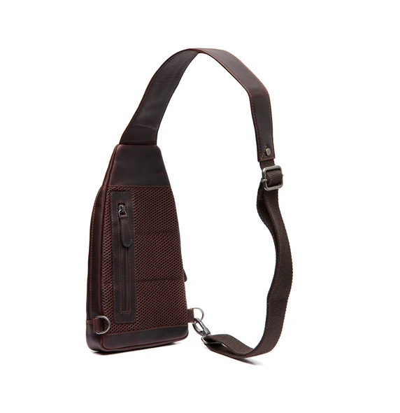 Chesterfield Leder Umhängetasche Bowey braun