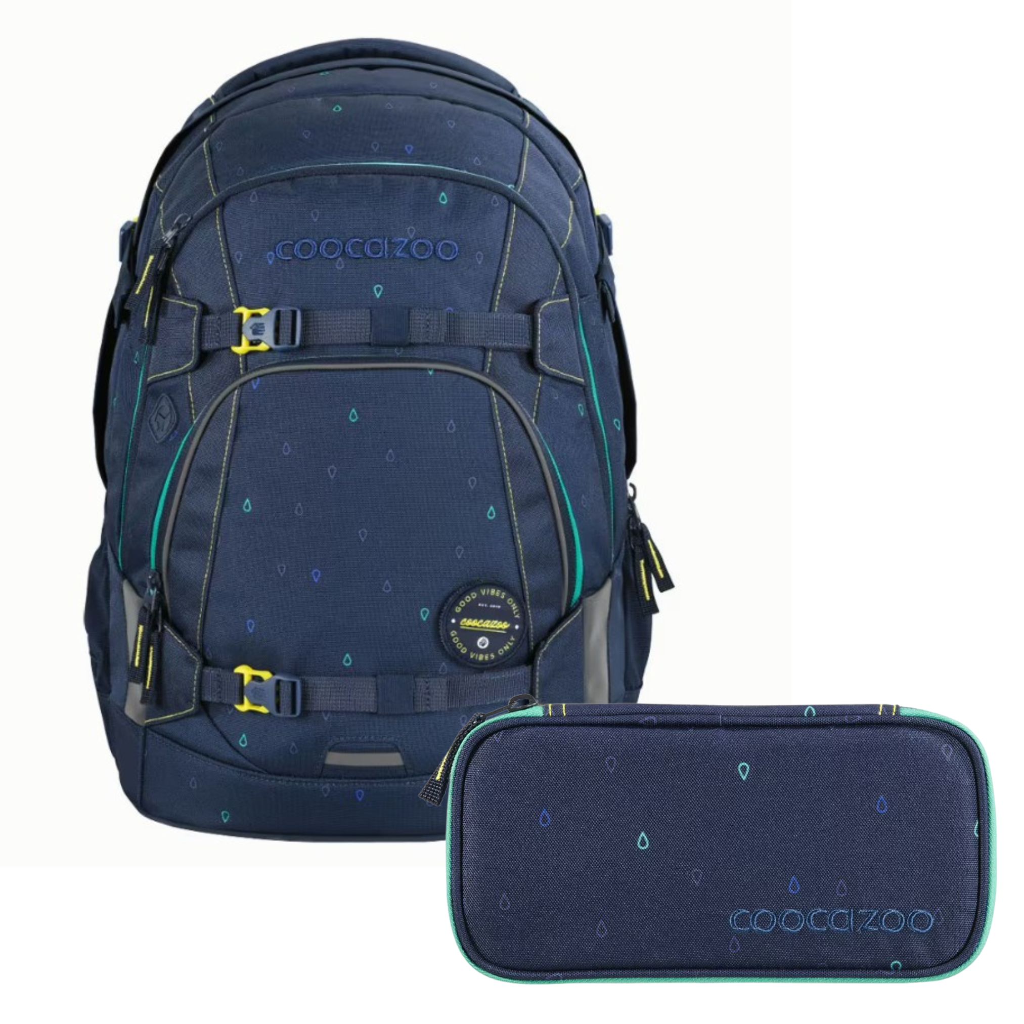 Coocazoo Schulrucksack MATE – Happy Raindrops Set