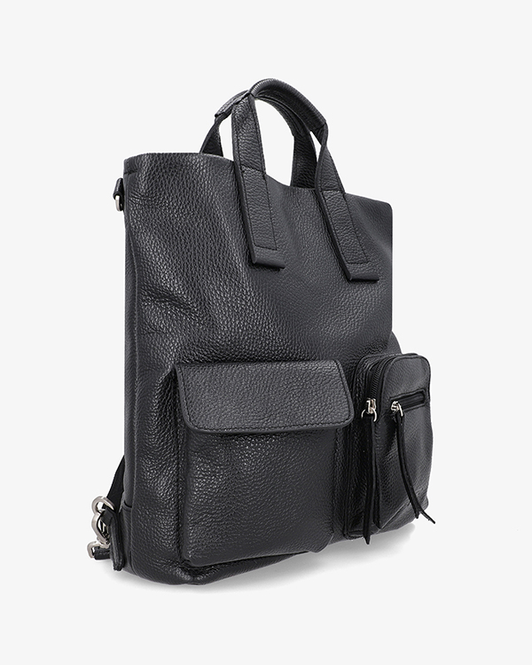 Jost Handtasche mit Rucksackfunktion + Fronttaschen Vika X-Change XS schwarz