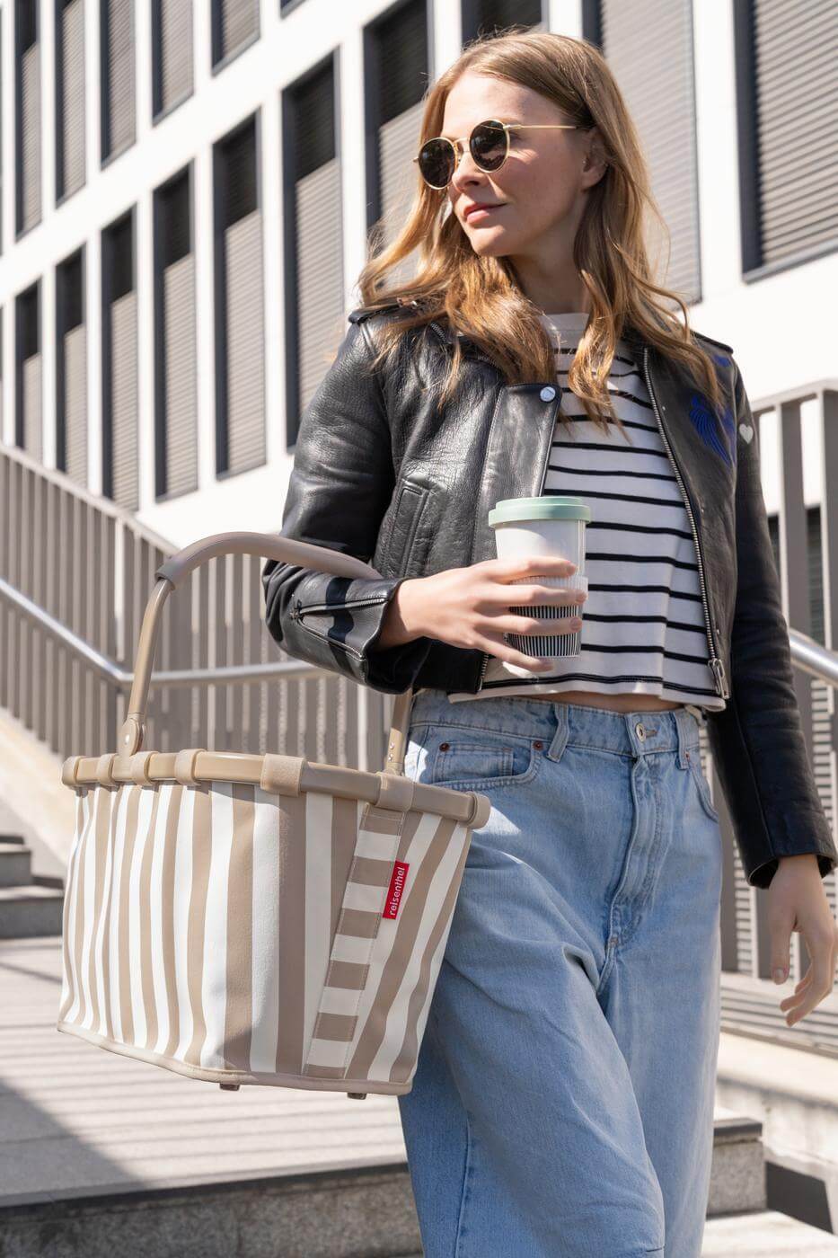 Reisenthel Einkaufskorb Carrybag Summerstripes Coffee