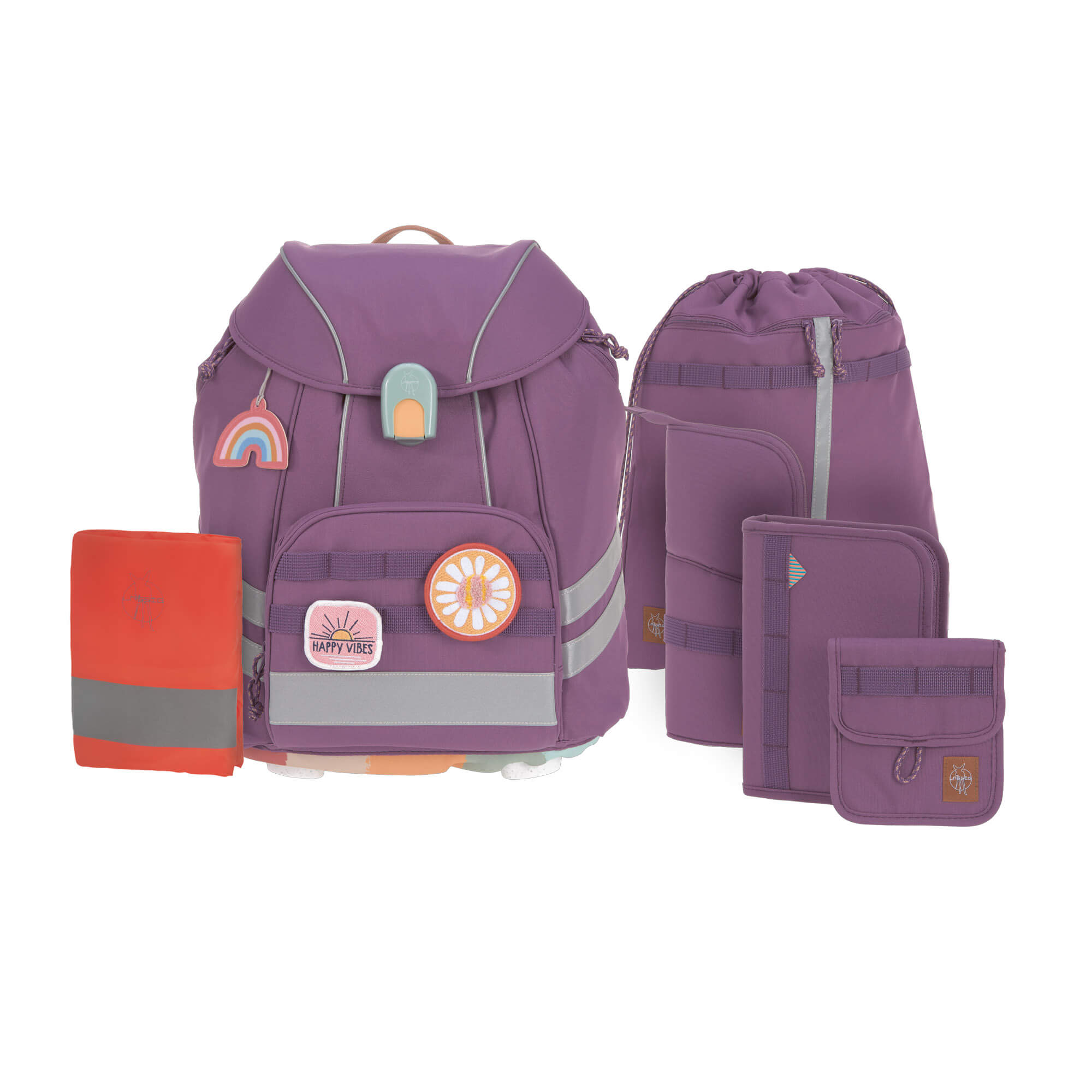 Lässig Schulranzen Set 7-teilig Flexy-Unique purple