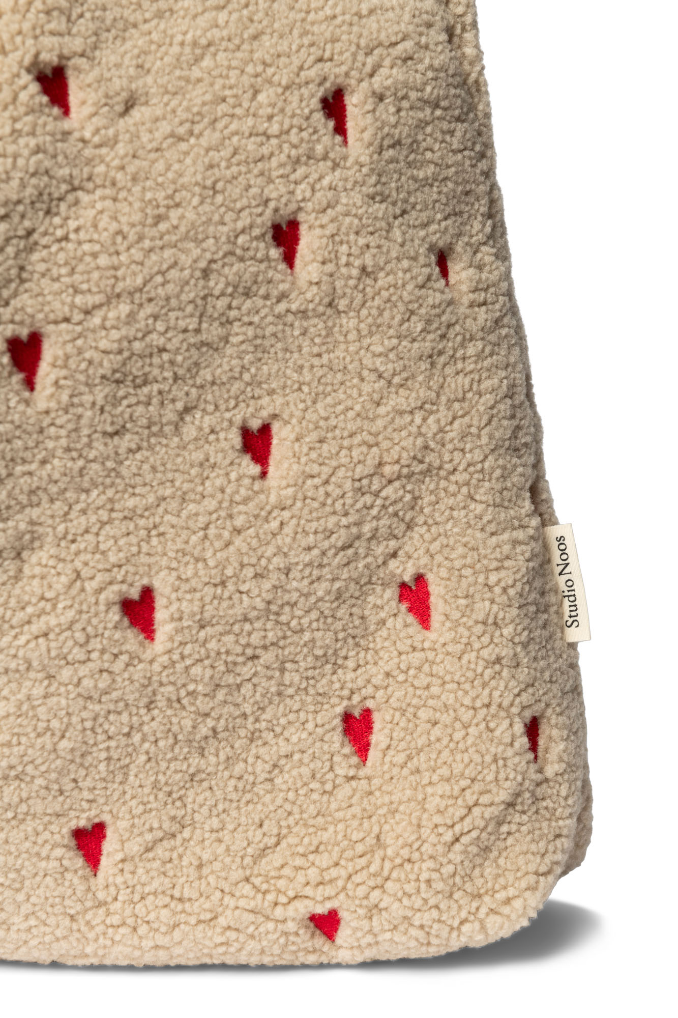Studio Noos Teddy Mom Bag Ecru Hearts
