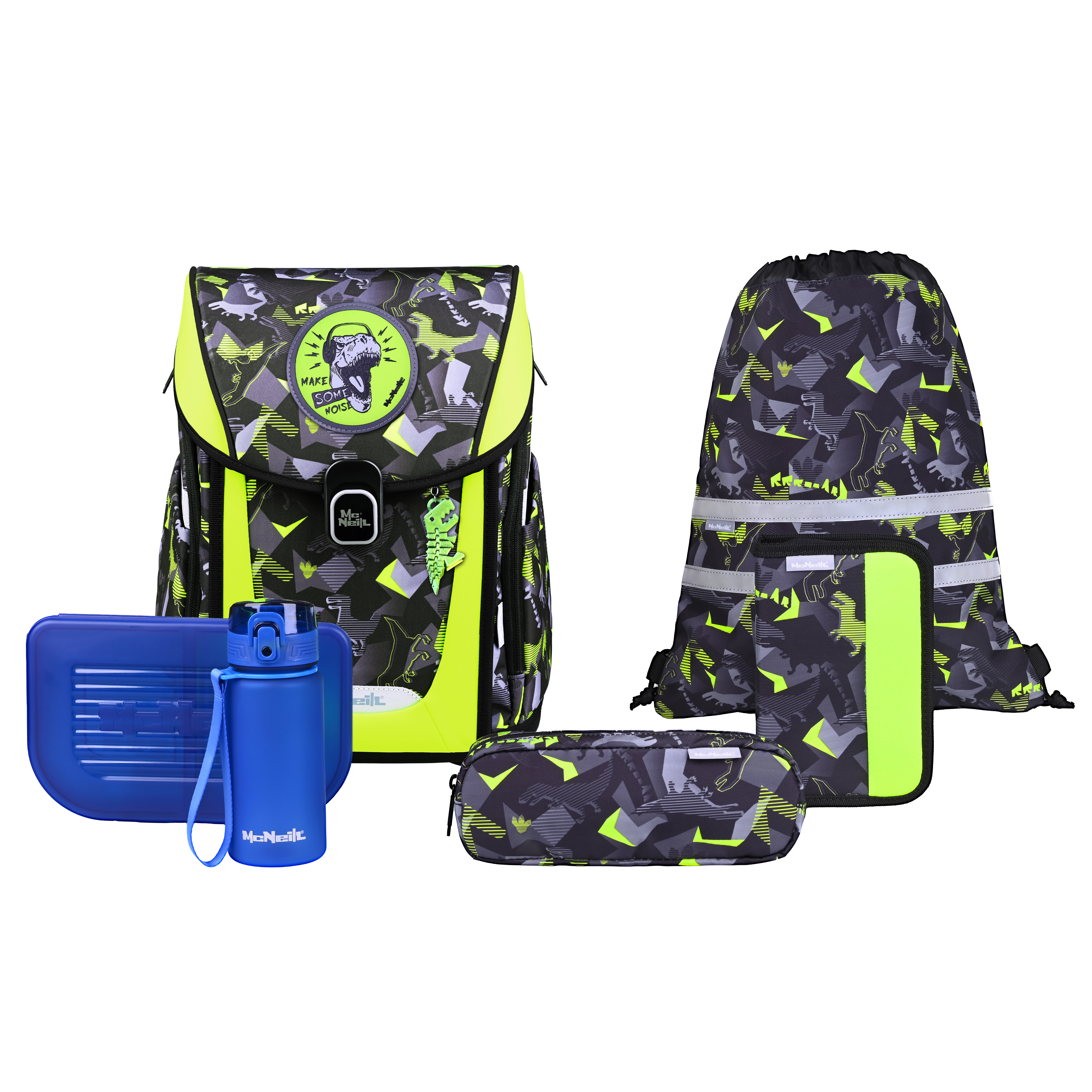 McNeill Schulranzen-Set Primo Dinopark 9-teilig 