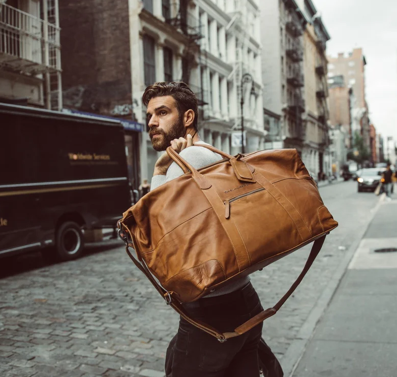 Chesterfield Leder Weekender Portsmouth cognac