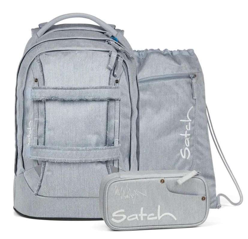 Satch Pack Schulrucksack-Set Washed Blue 2025
