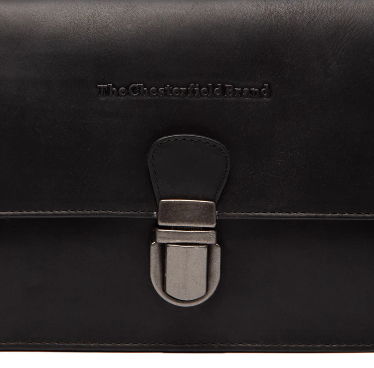 Chesterfield Leder Umhängetasche Lucca schwarz