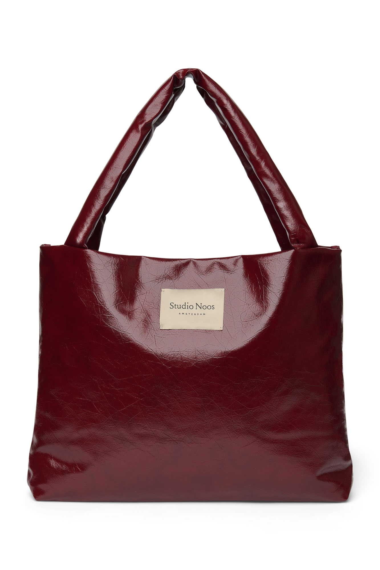 Studio Noos Vegan Leather Mom Bag Burgundy