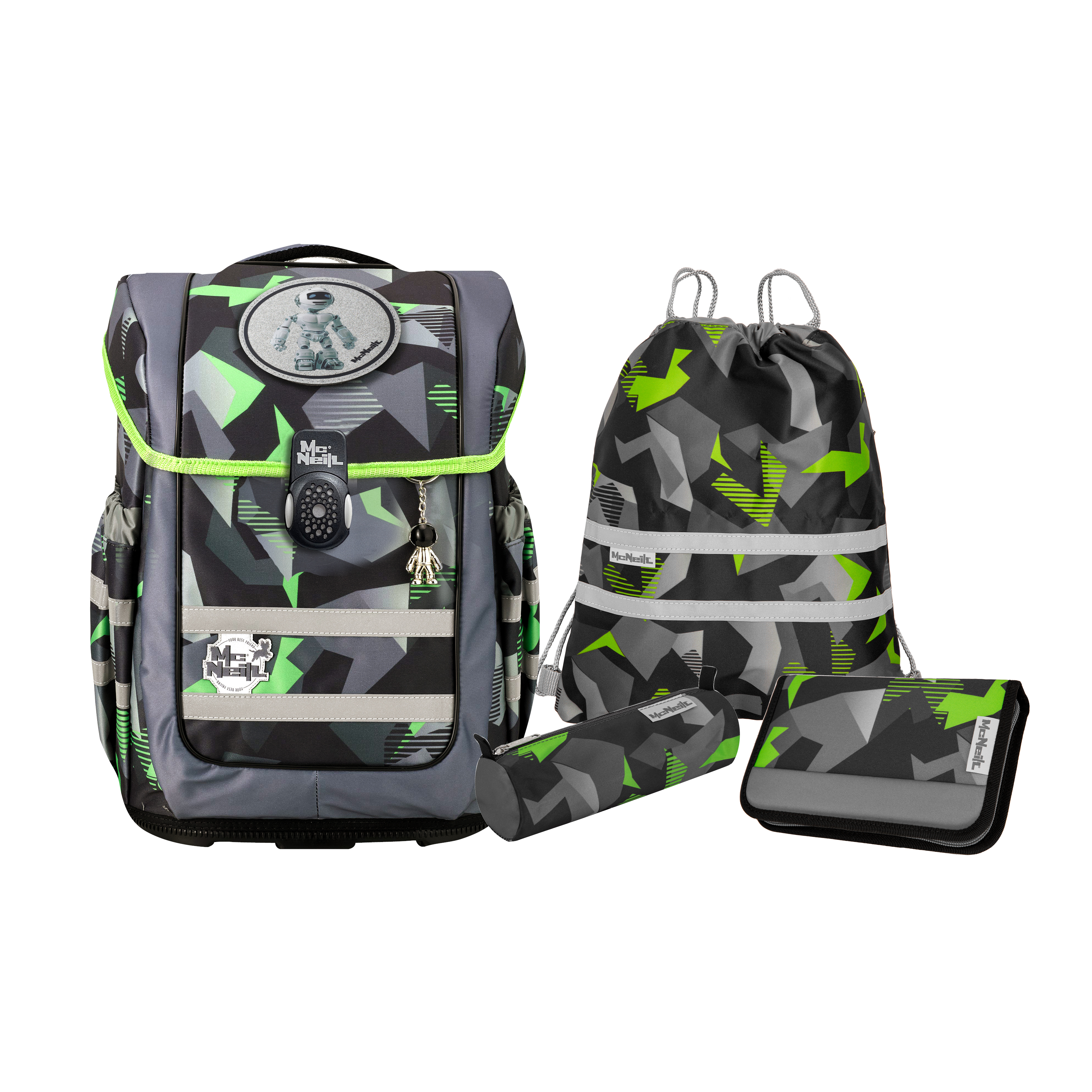 McNeill Schulranzen-Set Ergo Compacto TECHNO