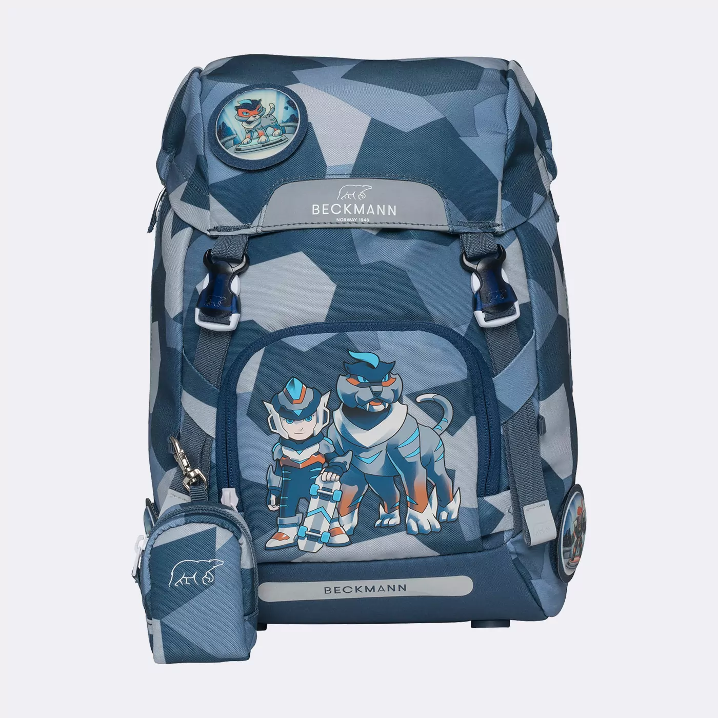 Beckmann Schulrucksack Set 6-teilig Classic Tiger Race