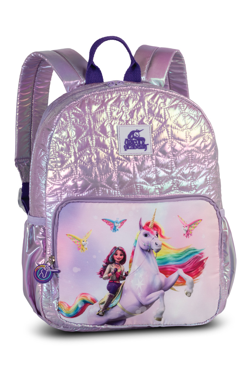 Glühwürmchen Kinderrucksack Unicorn Academy hellviolett
