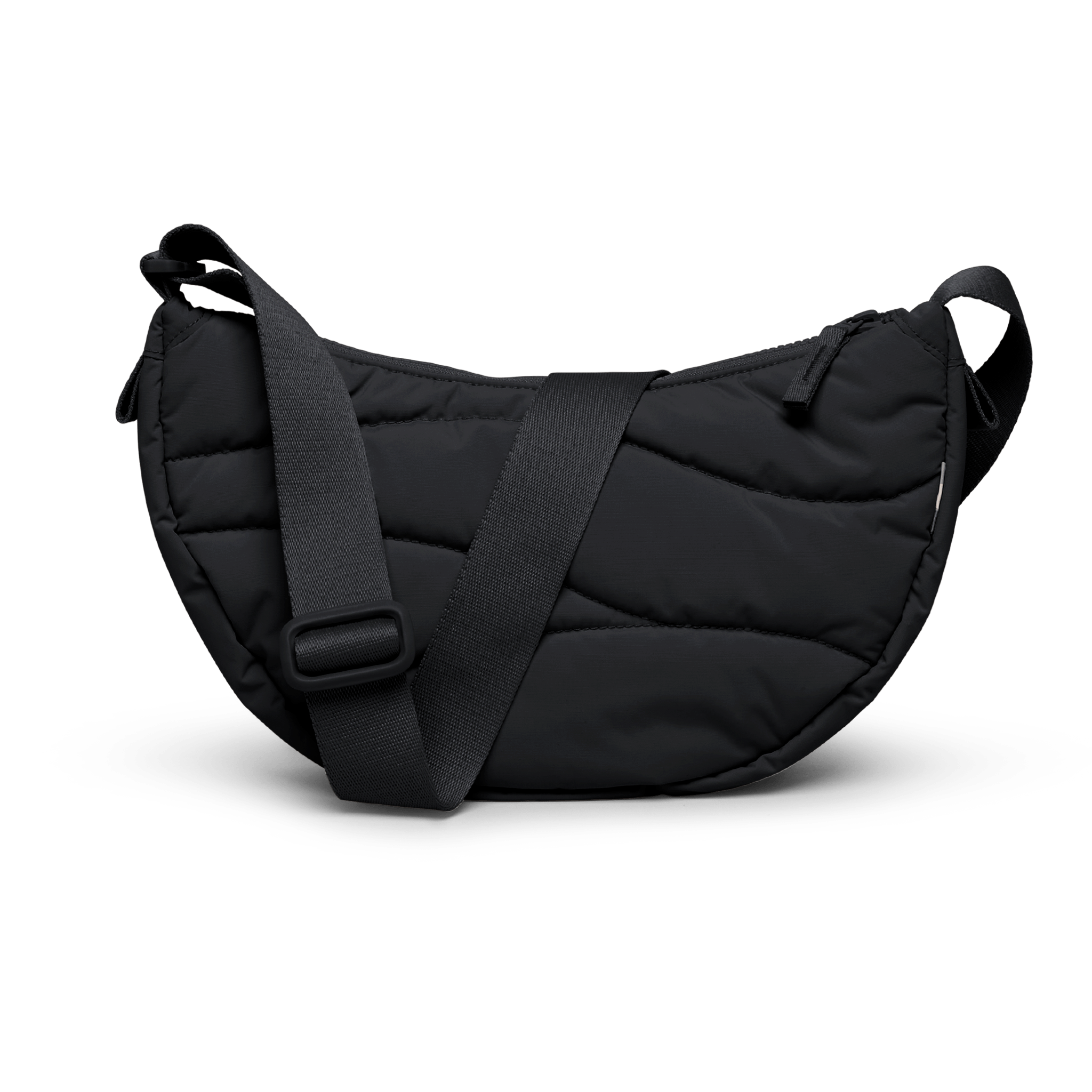 GOT BAG Wavy Puffer Moon Bag black