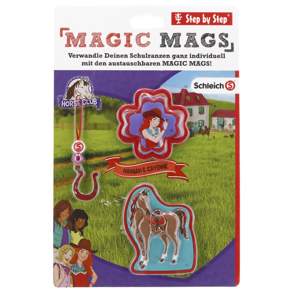 Step by Step Magnetbilder MAGIC MAGS SCHLEICH Set 3-teilig Horse Club, Hannah & Cayenne (139238)
