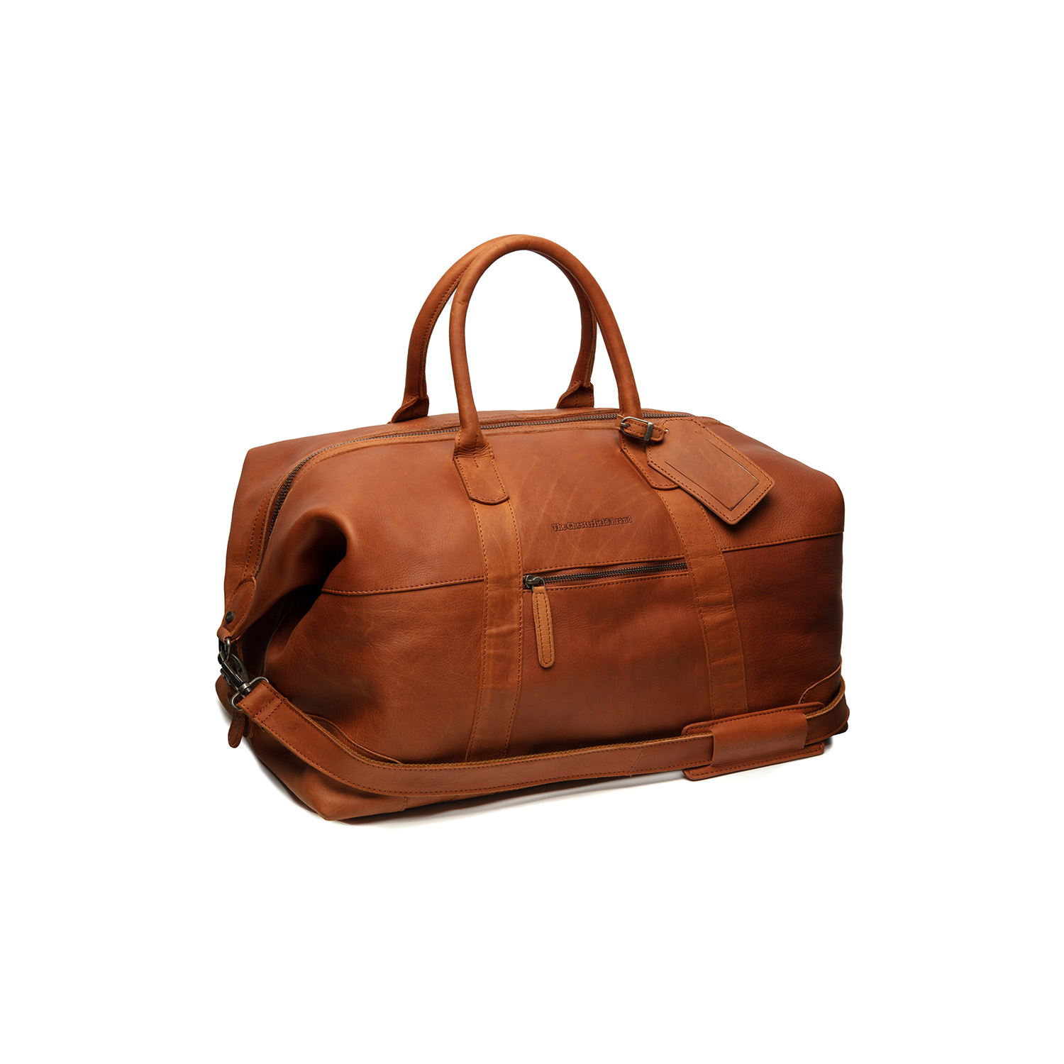 Chesterfield Leder Weekender Portsmouth cognac