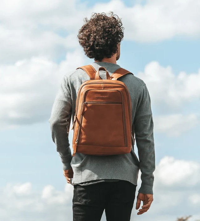 Chesterfield Laptoprucksack Detroit Cognac
