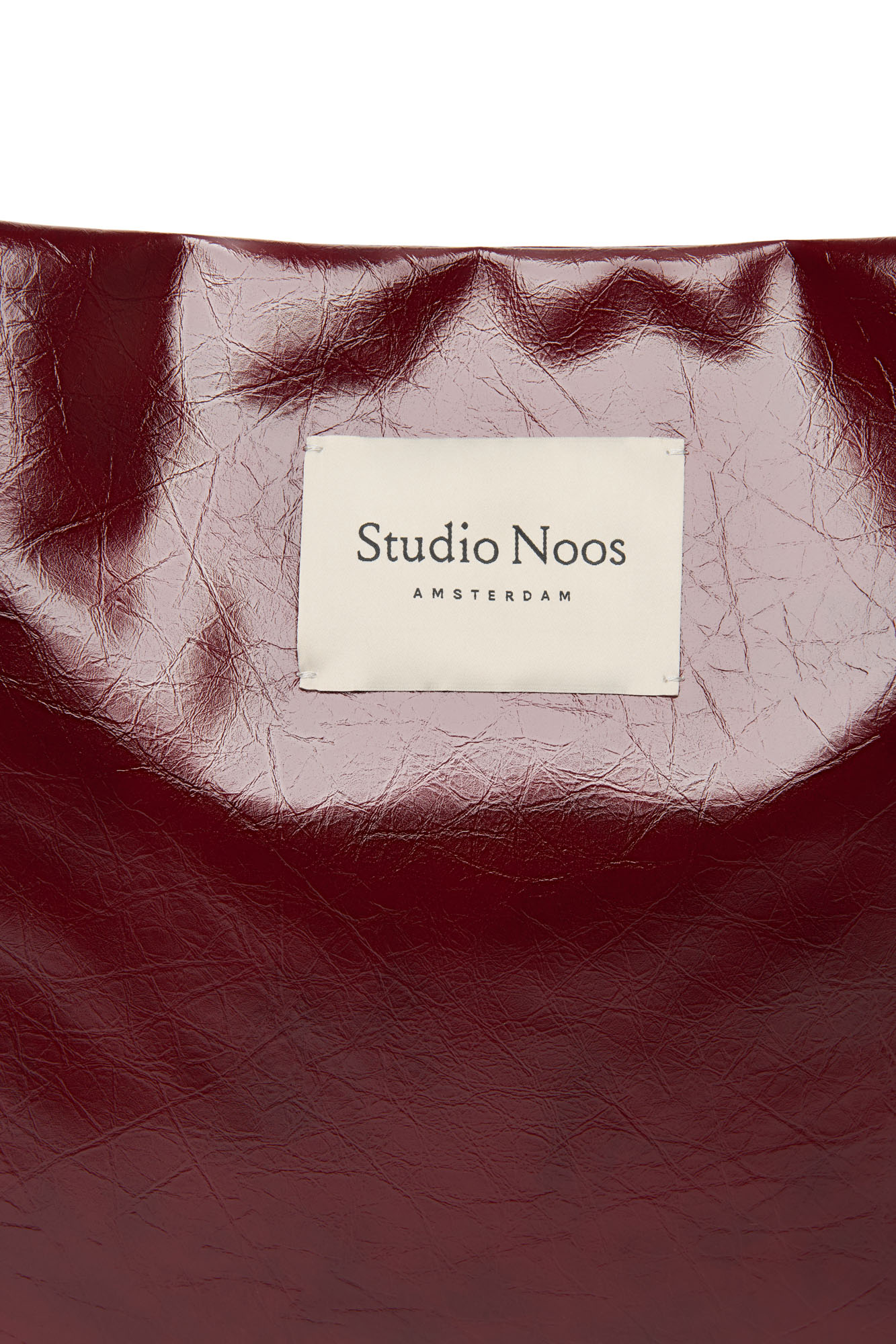 Studio Noos Vegan Leather Mom Bag Burgundy