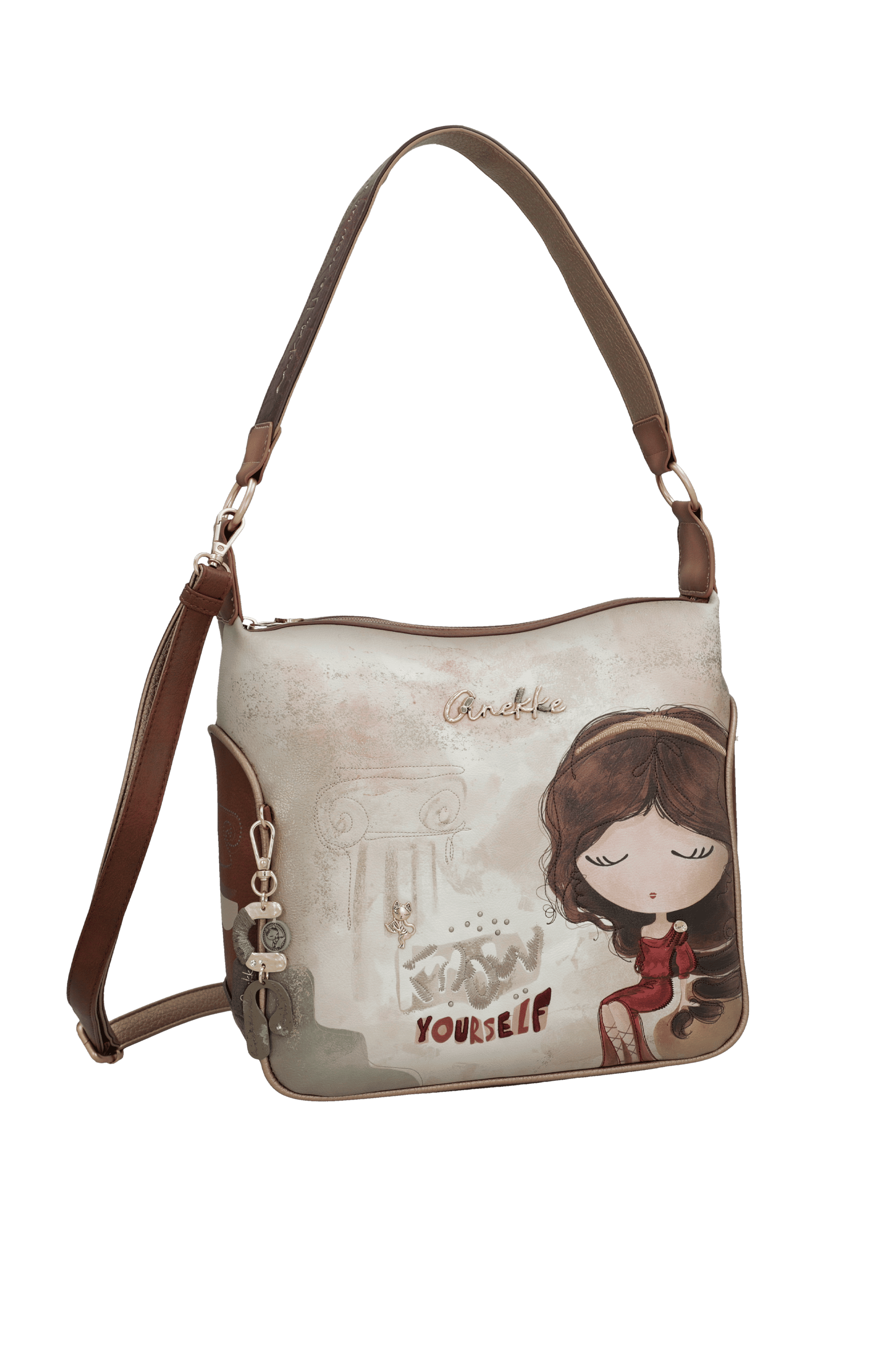 Anekke Schultertasche mit Umhängeriemen Muse